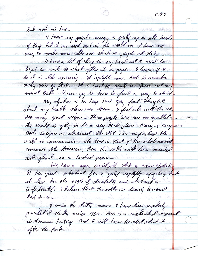 Dr John WorldPeace 2008 Prison Journal